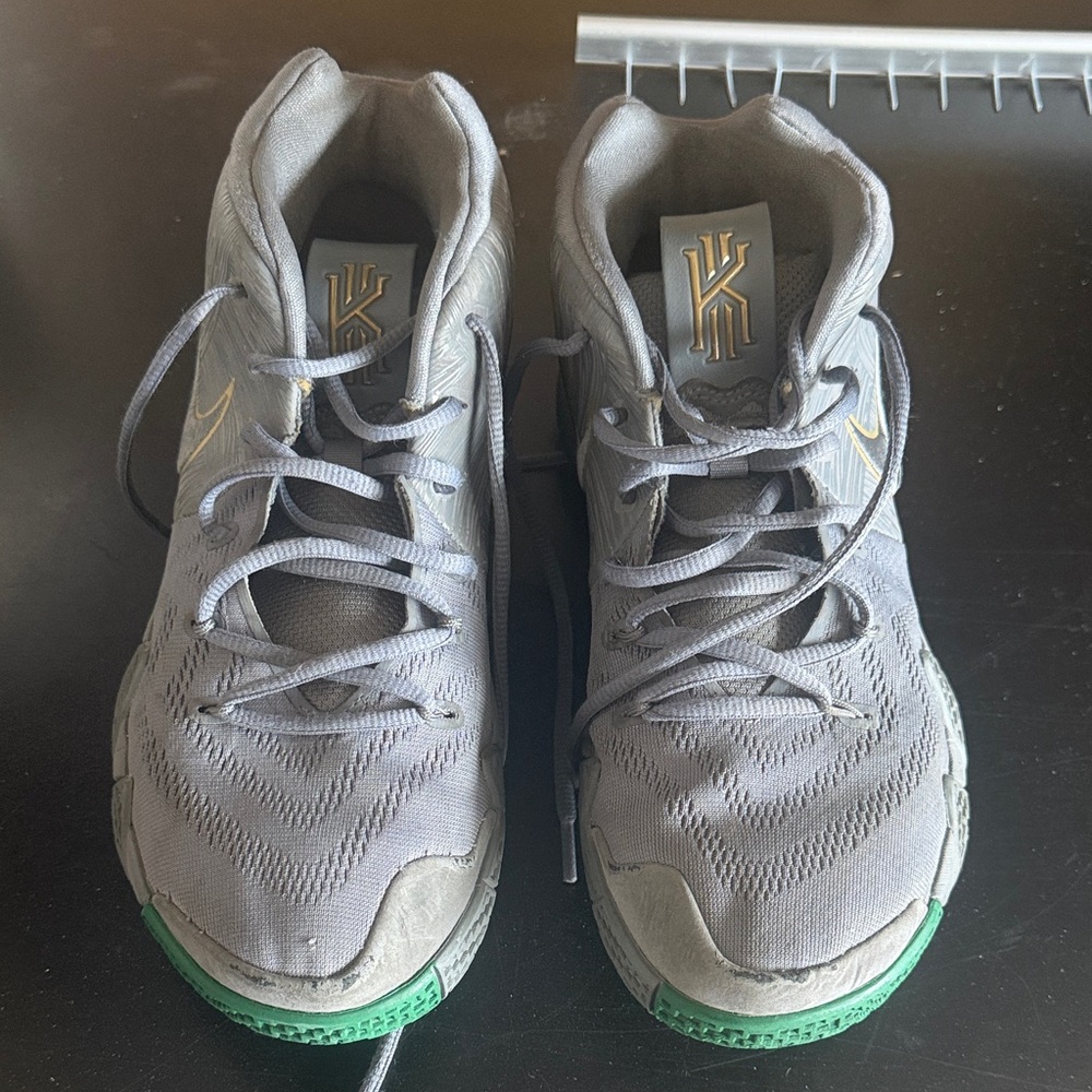 Nike Gray and Green Athletic Shoes